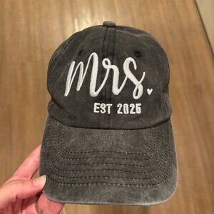 Newlywed Energy! “Mrs. Est 2025” Vintage Wash Baseball Hat